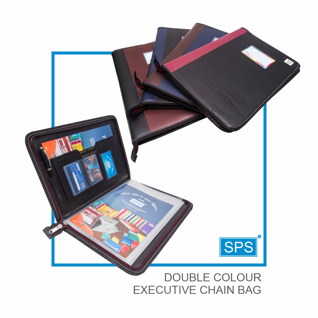 DOUBLE COLOUR EXECUTIVE CHAIN BAG